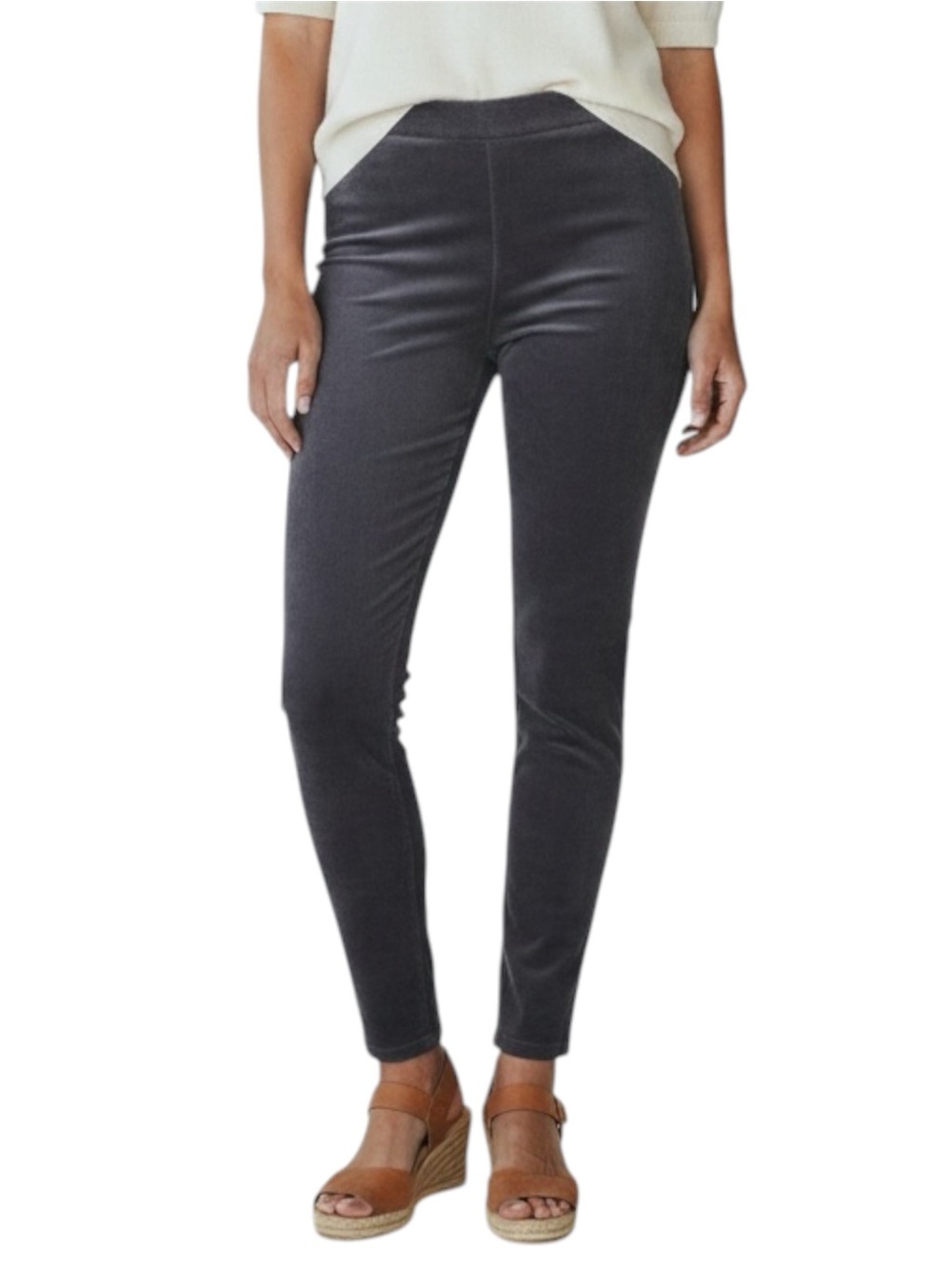NANETTE LEPORE Corduroy Leggings in Platinum Gray Size Small— Fall Staple!
